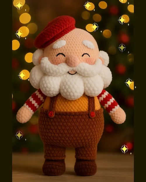 Pieza navideña tejida a crochet