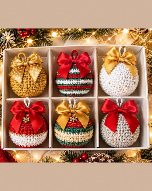 Pieza navideña tejida a crochet
